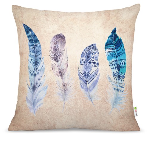 Poduszka Boho Pióra 03