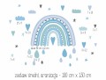 Naklejki scandi tęcza niebieska