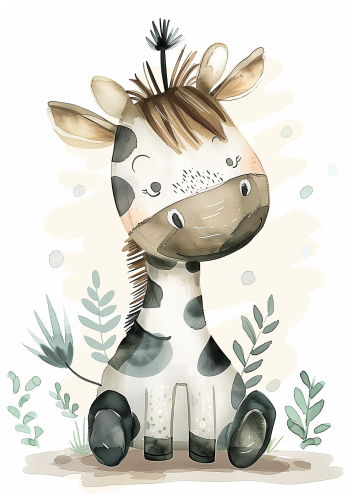 Plakat Safari Zebra wzór 01