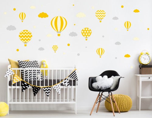 Naklejki Balony żółto-żółte